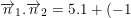 \dpi{100} \small \overrightarrow{n}_1. \overrightarrow{n}_2=5.1+(-1).5=0